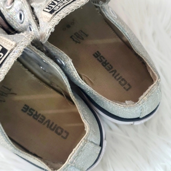 Converse All-Star Chuck Taylor Low Top   Classic Sparkle Glitter Sneakers Sz 12 - Picture 12 of 16